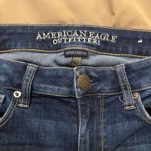 American Eagle Dark Blue Super Stretch Jeans